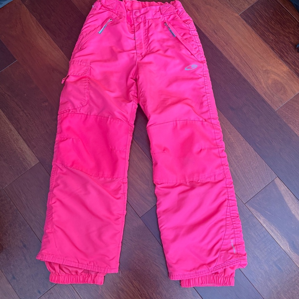 Champion Girl Snow Pants Neon Pink M 7-8 Ski Snowboard Pants Winter